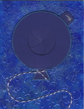Iris Card - Balloon Happy Birthday (blue) Closed